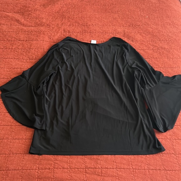 P2X Black Slinky Brand Blouse - Picture 4 of 4